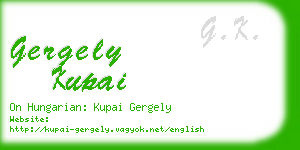 gergely kupai business card